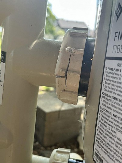 Broken pvc union, mansfield texas pool cleaning